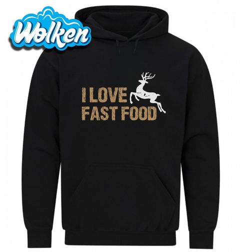 Obrázek produktu Pánská mikina Běžící Jelen I love fast food