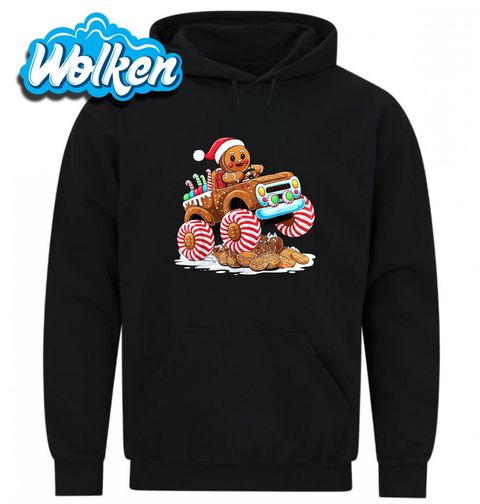 Obrázek produktu Pánská mikina Vánoční Perníček v Monster Trucku