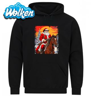 Mikina Vánoční Kovboj Santa na Koni.jpg