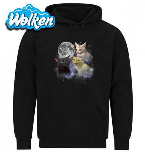 Obrázek produktu Pánská mikina Meme Kočky vyjící na Měsíc