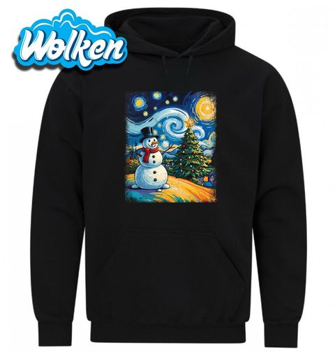 Obrázek produktu Pánská mikina Vánoční Sněhulák ve Hvězdné noci
