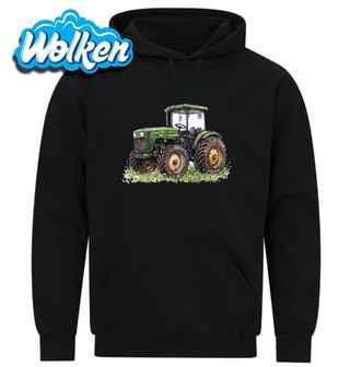 Mikina Zelený Traktor na Rozkvetlém Poli.jpg