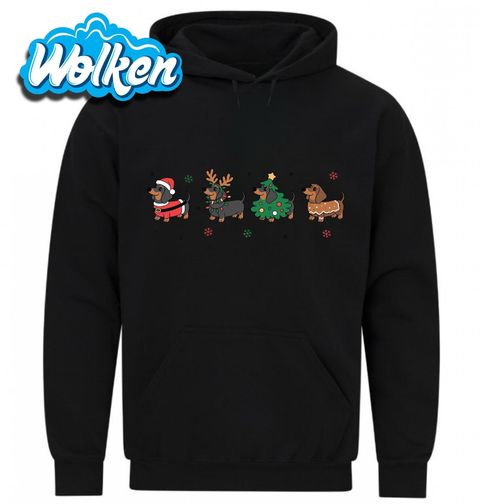 Obrázek produktu Pánská mikina Vánoční Jezevčíci v Kostýmech