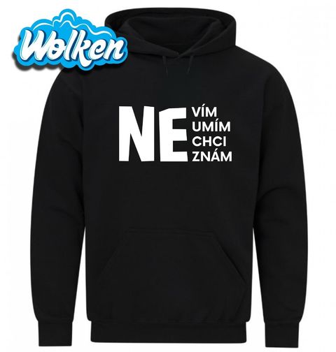 Obrázek produktu Pánská mikina NEvím NEumím NEchci NEznám