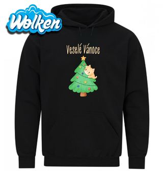 Mikina Vánoční Kočka na Stromečku Veselé Vánoce.jpg