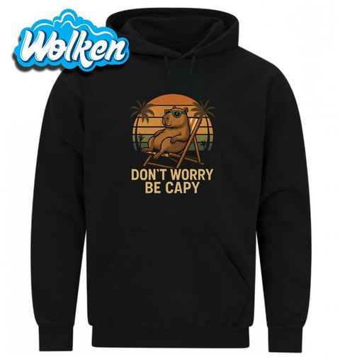 Obrázek produktu Pánská mikina Kapybara na Lehátku Don’t worry, be capy