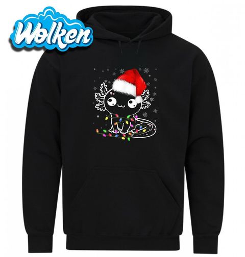 Obrázek produktu Pánská mikina Vánoční Axolotl plný Světýlek