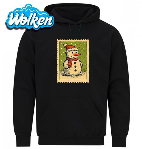 Obrázek produktu Pánská mikina Vánoční známka Kreslený Sněhulák