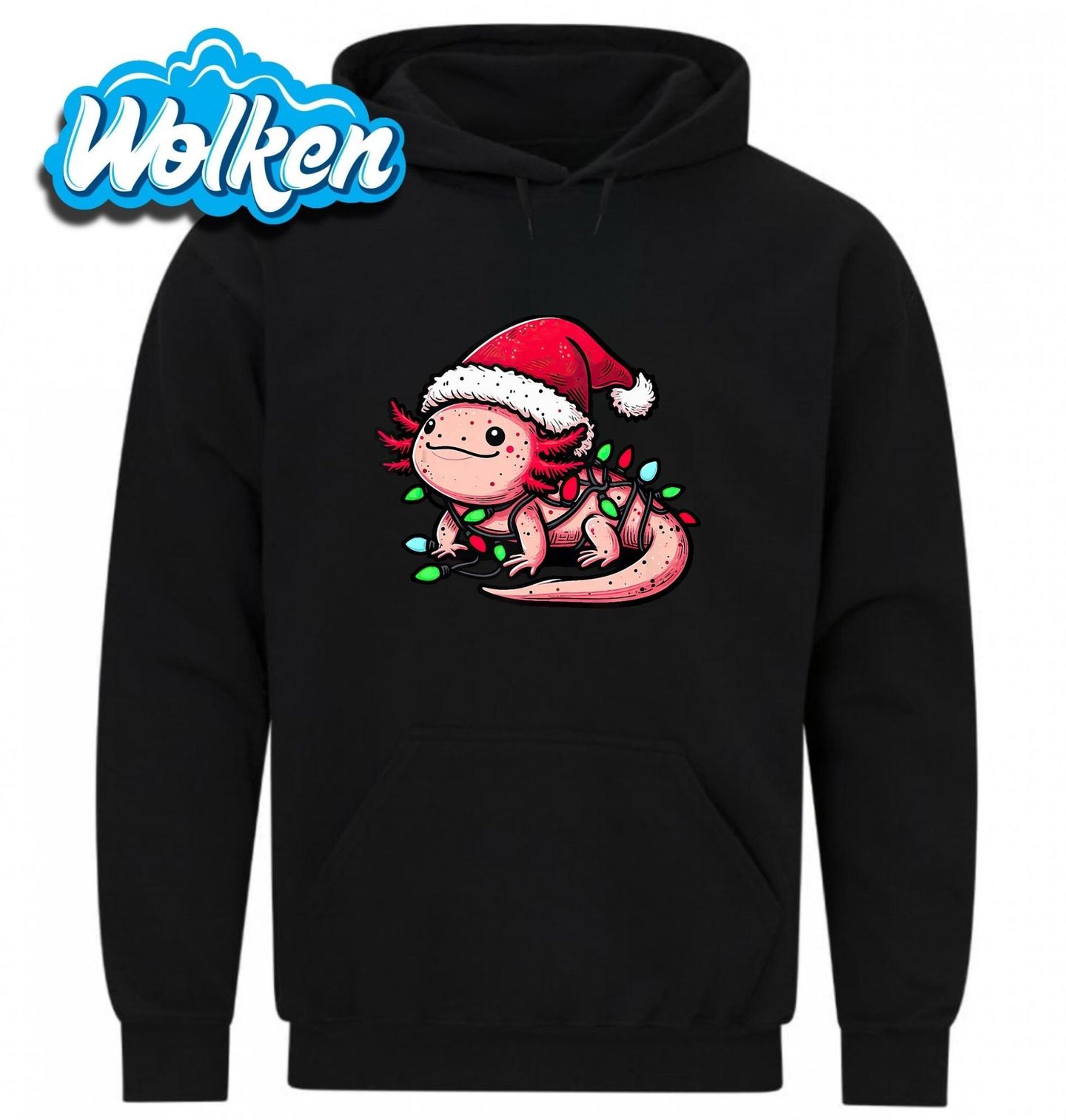 Mikina Vánoční Růžový Axolotl.jpg