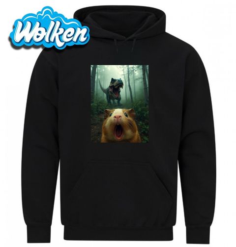 Obrázek produktu Pánská mikina Selfie Morčete a Útok T-Rexe