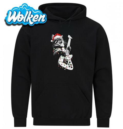 Obrázek produktu Pánská mikina Vánoční Kočka s Kytarou