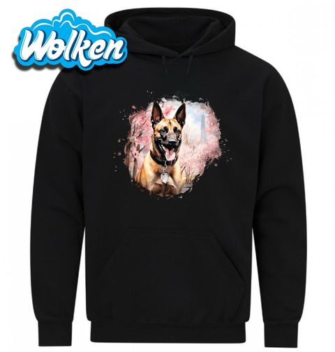 Obrázek produktu Pánská mikina Belgický ovčák mezi Sakurami