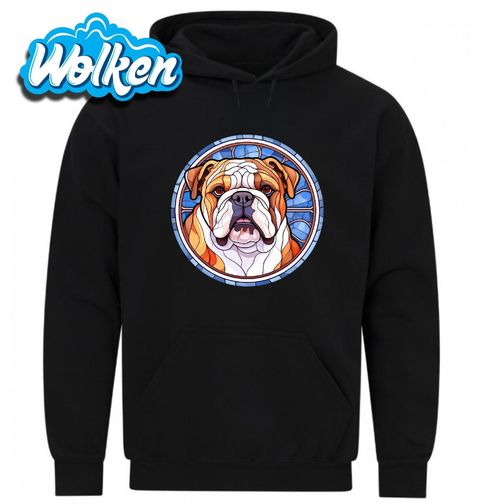 Obrázek produktu Pánská mikina Anglický buldok ve Vitráži Stained Glass