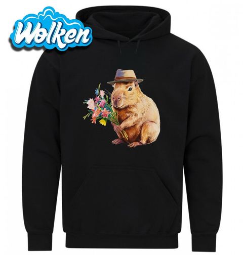 Obrázek produktu Pánská mikina Gentleman Kapybara s Květinami