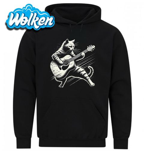 Obrázek produktu Pánská mikina Kočka s Akustickou Kytarou
