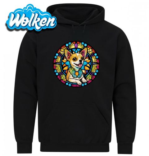 Obrázek produktu Pánská mikina Čivava ve Vitráži Stained Glass