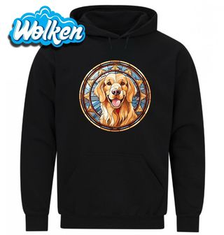 Mikina Zlatý retrívr ve Vitráži Stained Glass.jpg