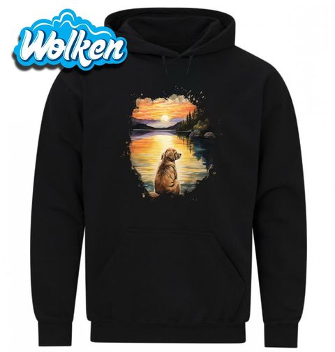 Obrázek produktu Pánská mikina Zlatý retrívr při Západu Slunce