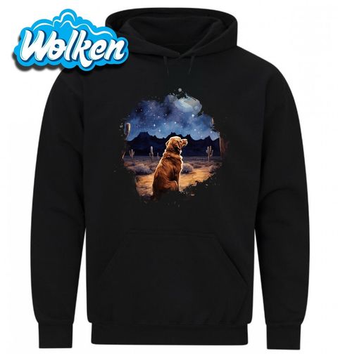 Obrázek produktu Pánská mikina Zlatý retrívr v Noční Poušti