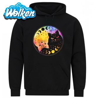 Mikina Jin a Jang Měsíční Kočky Yin Yang Cats.jpg