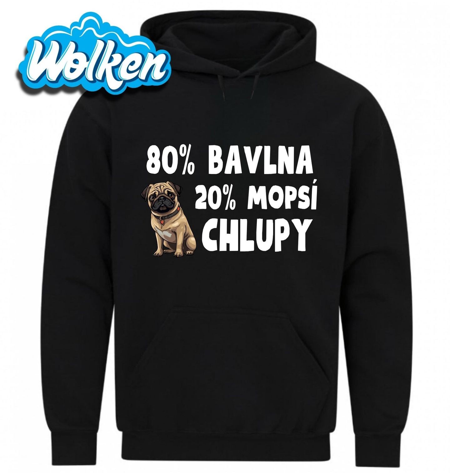 Mikina 80 % Bavlna, 20 % Mopsí Chlupy.jpg