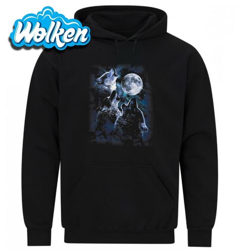 Obrázek produktu Pánská mikina Vlci vyjící na Měsíc