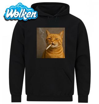 Mikina Oranžová Kočka s Cigaretou.jpg