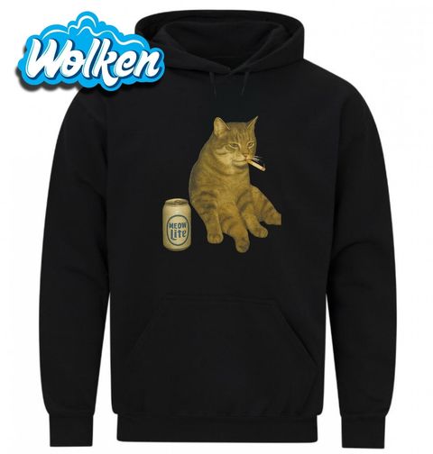 Obrázek produktu Pánská mikina Kočka s Pivem Meow Lite
