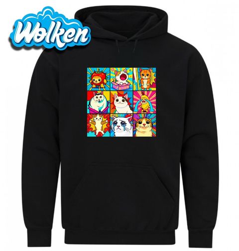 Obrázek produktu Pánská mikina Náladové Kočky Pop Art Cat