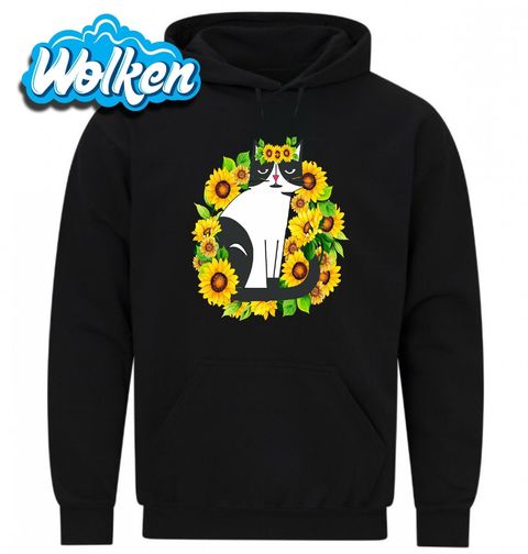 Obrázek produktu Pánská mikina Letní Kočka ve Slunečnicích