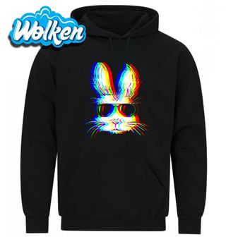 Mikina Párty Králík v Brýlích Glitch Bunny.jpg