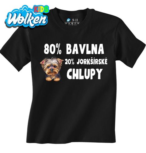 Obrázek produktu Dětské tričko 80 % Bavlna, 20 % Jorkšírské Chlupy