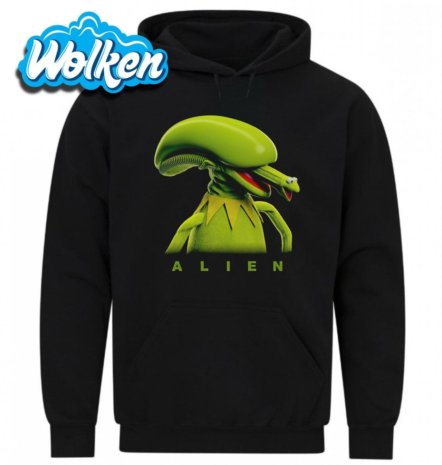 Mikina Žabí Vetřelec Kermit.jpg