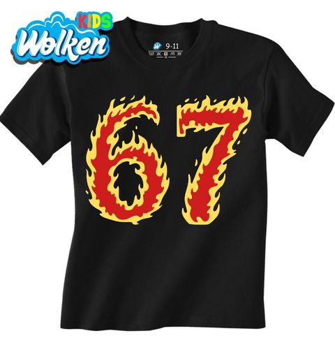 Obrázek produktu Dětské tričko Six Seven v Plamenech 67 Meme