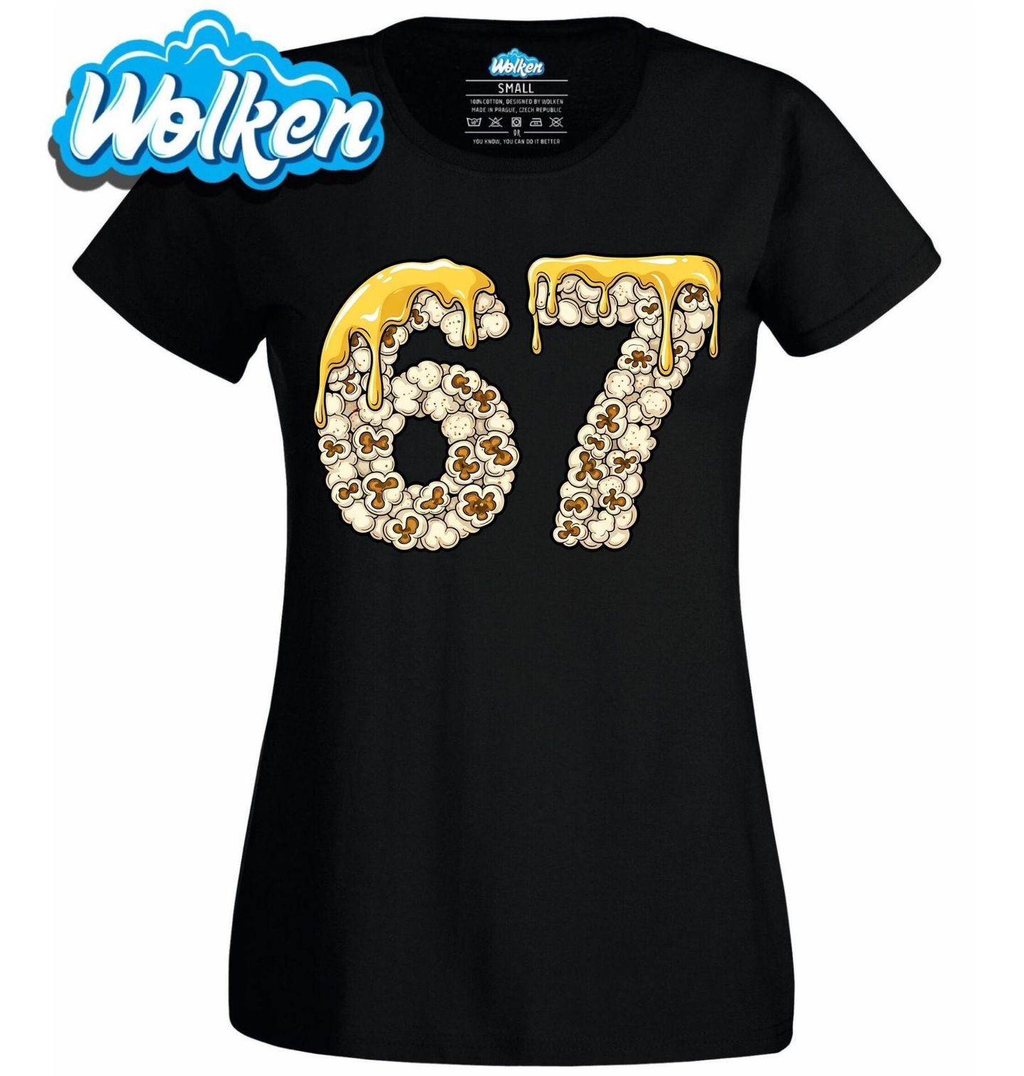 Dámské tričko Six Seven z Popcornu 67 Meme.jpg