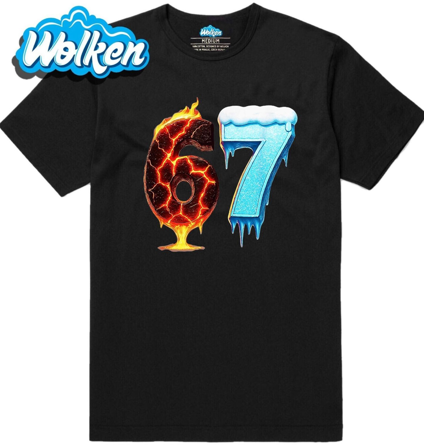 Pánské tričko Žhavě Ledová 67 Six Seven Meme.jpg