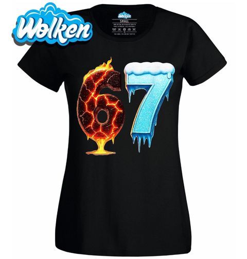 Obrázek produktu Dámské tričko Žhavě Ledová 67 Six Seven Meme