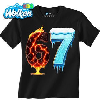 Dětské tričko Žhavě Ledová 67 Six Seven Meme.jpg