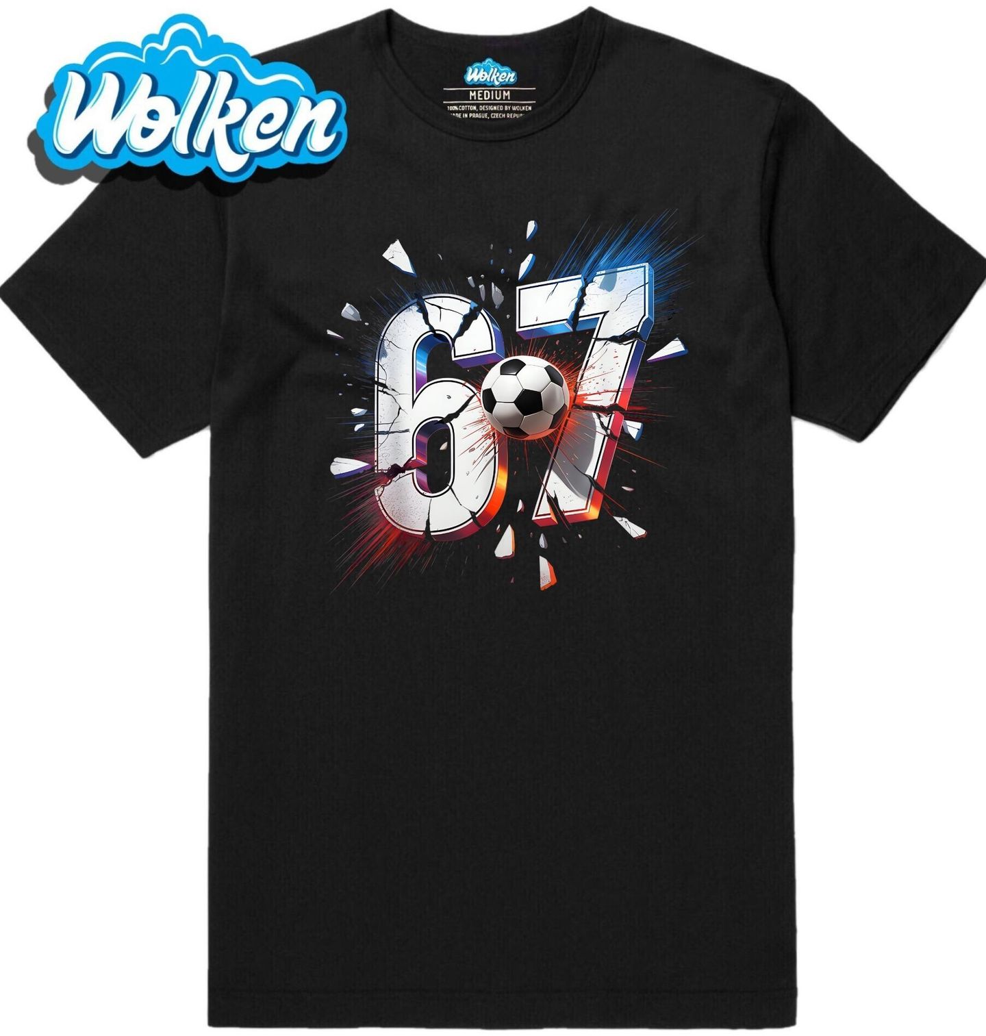 Pánské tričko Střela Fotbalového Míče 67 Six Seven.jpg