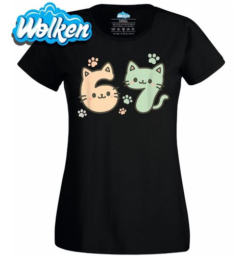 Obrázek produktu Dámské tričko Kočičí Meme 67 Six Seven