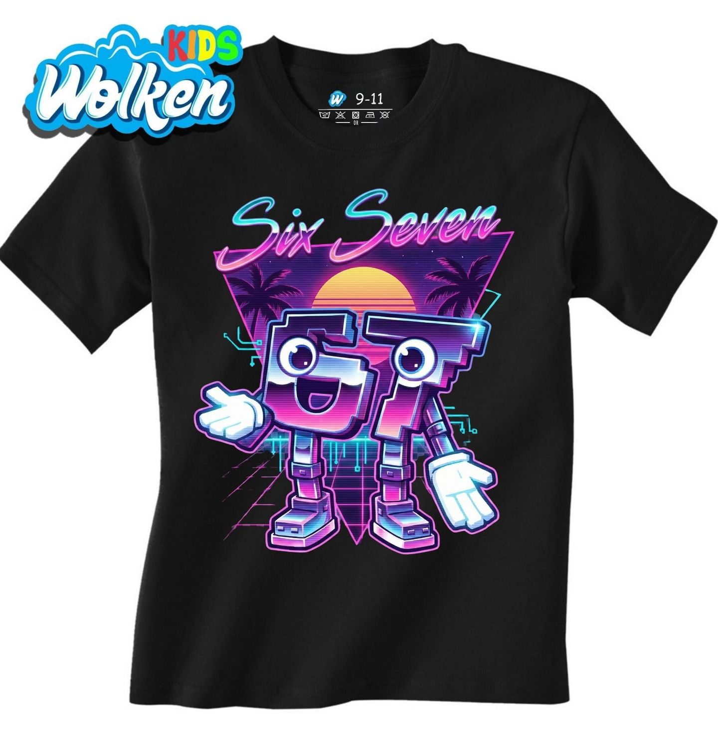 Dětské tričko Retro Meme 67 Six Seven 80s.jpg