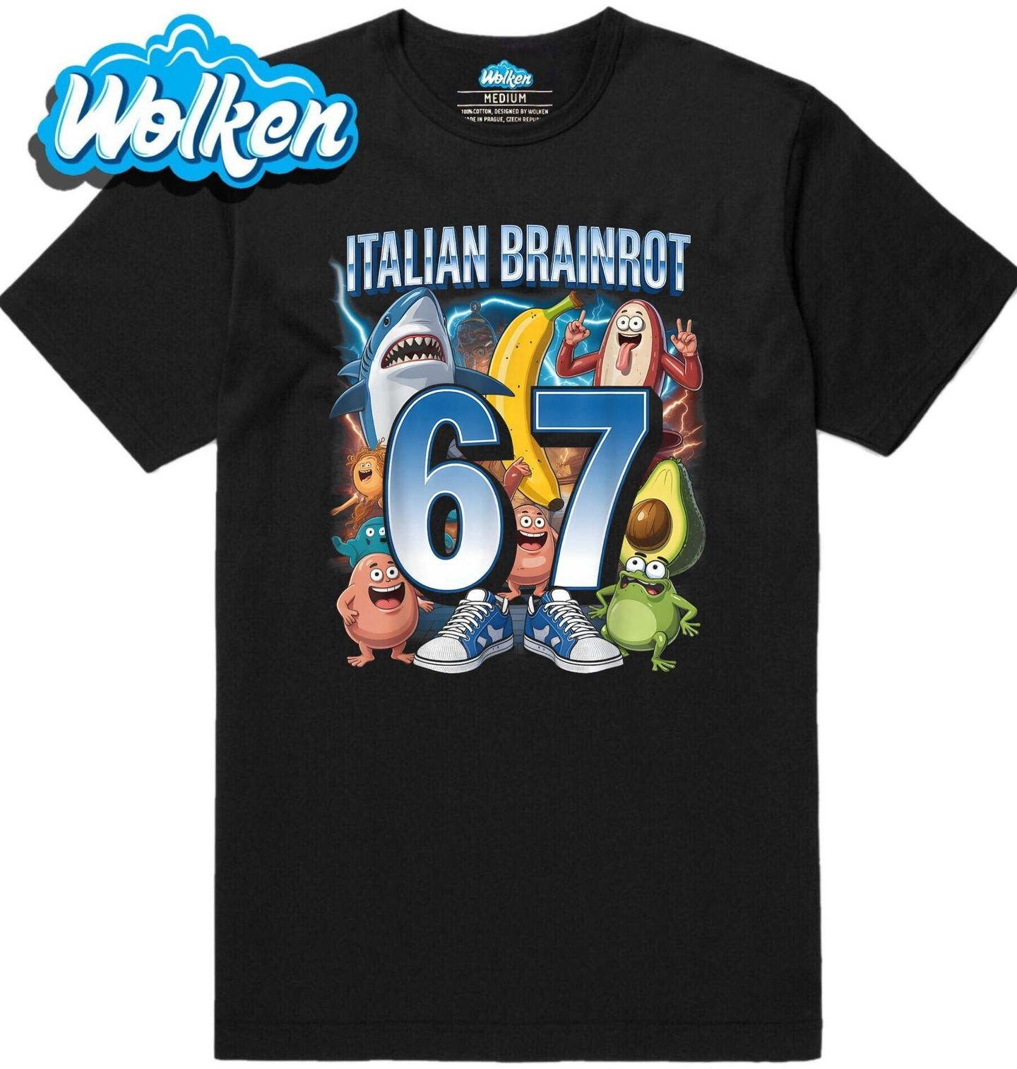 Pánské tričko 67 v Teniskách Six Seven Italian Brainrot.jpg