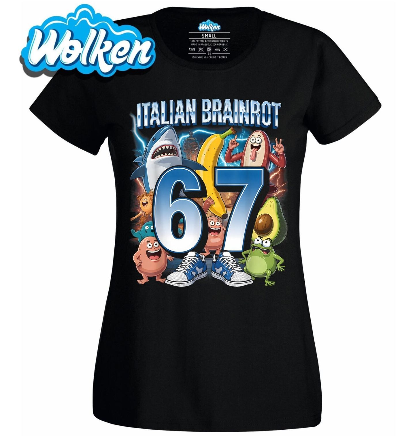 Dámské tričko 67 v Teniskách Six Seven Italian Brainrot.jpg