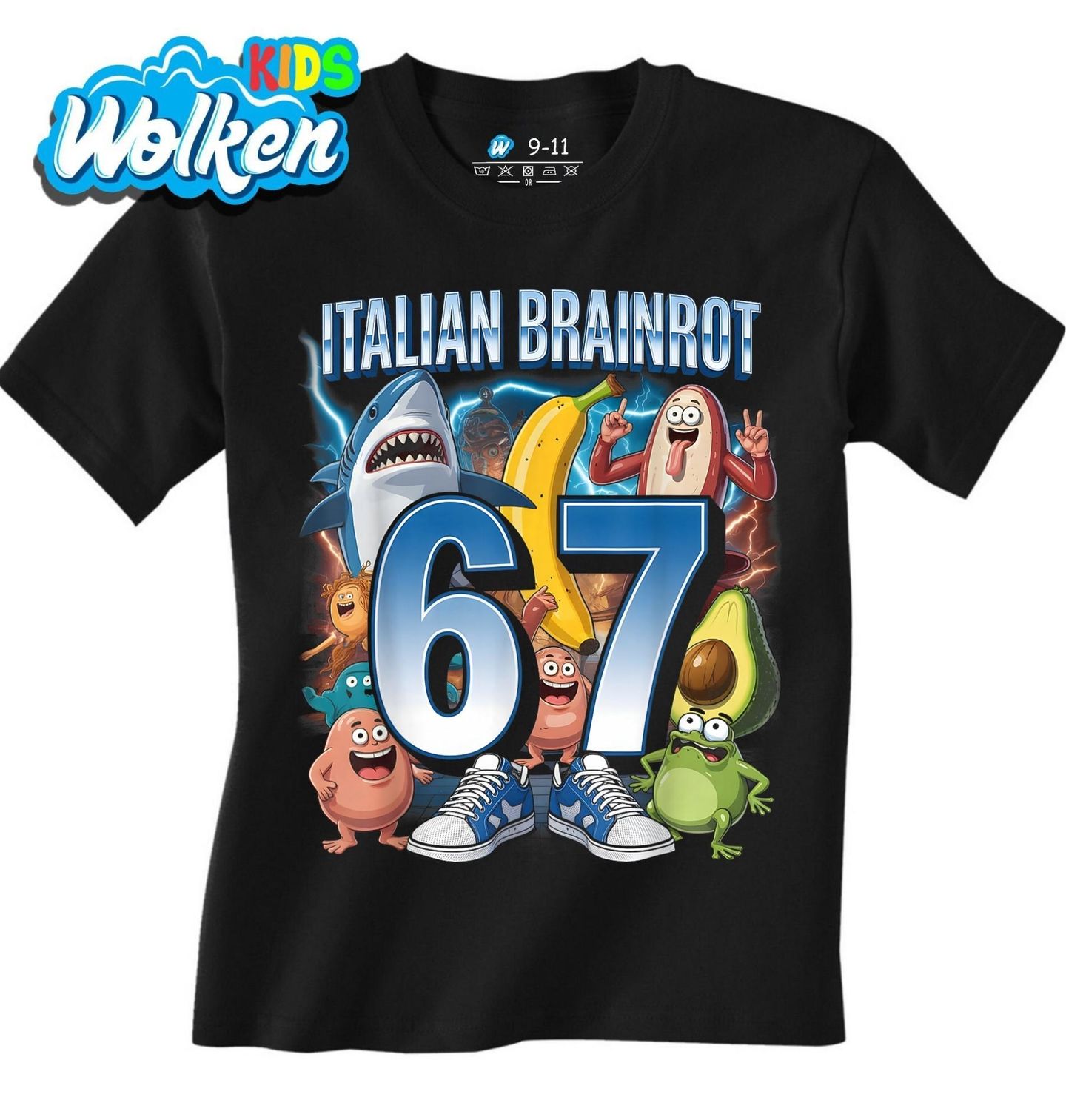 Dětské tričko 67 v Teniskách Six Seven Italian Brainrot.jpg