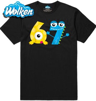 Pánské tričko Monster Numbers 67 Six Seven.jpg