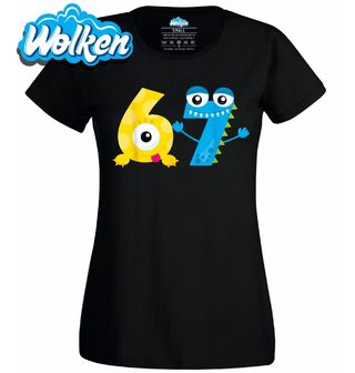 Dámské tričko Monster Numbers 67 Six Seven.jpg