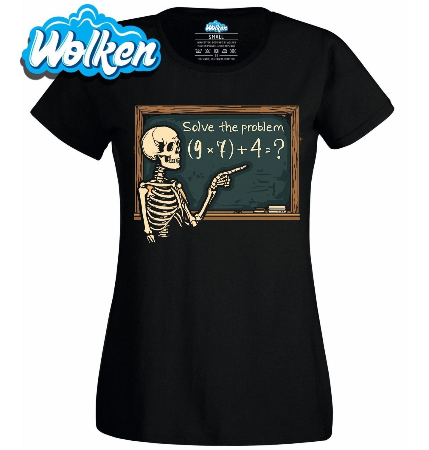 Dámské tričko Kostlivec Učitel Matematiky 67 Six Seven.jpg