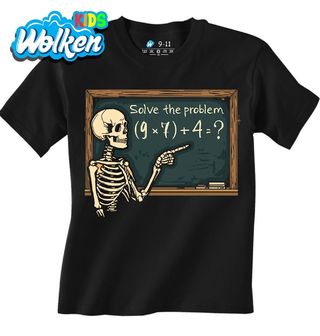 Dětské tričko Kostlivec Učitel Matematiky 67 Six Seven.jpg