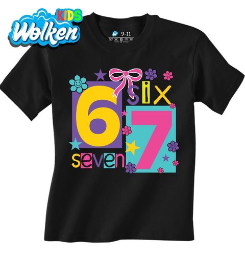 Obrázek produktu Dětské tričko Květinový Meme 67 Six Seven
