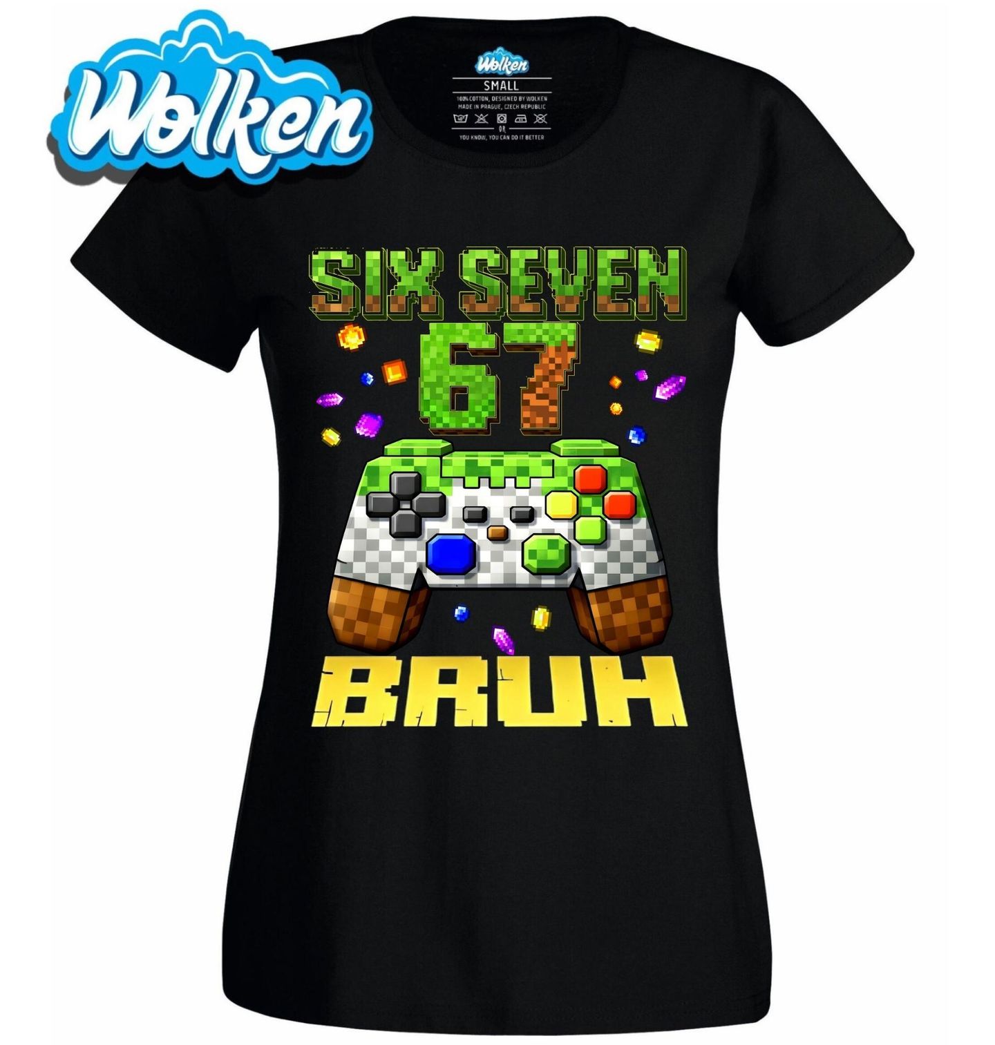 Dámské tričko Minecraft Ovladač 67 Six Seven Bruh.jpg